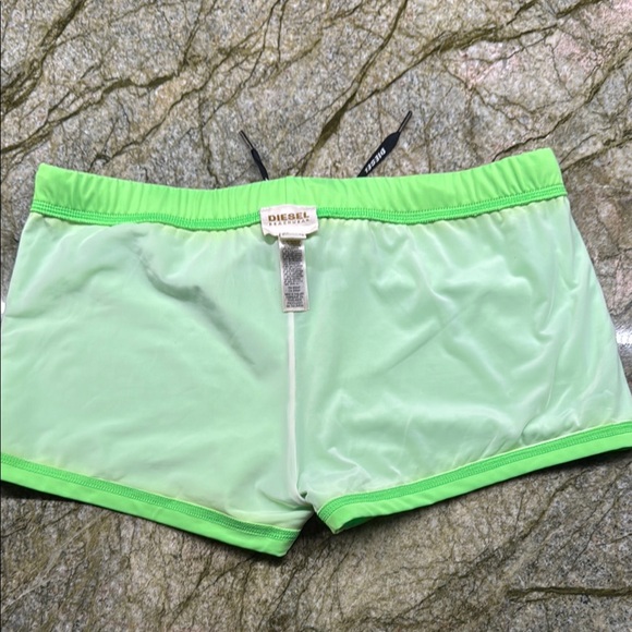 Diesel Green Swim Trunks with Adjustable Fit - Picture 5 of 6